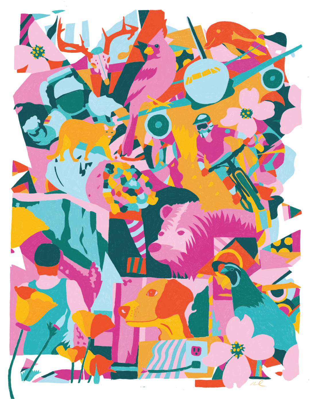 Secondary full view of Jet Set digital illustration