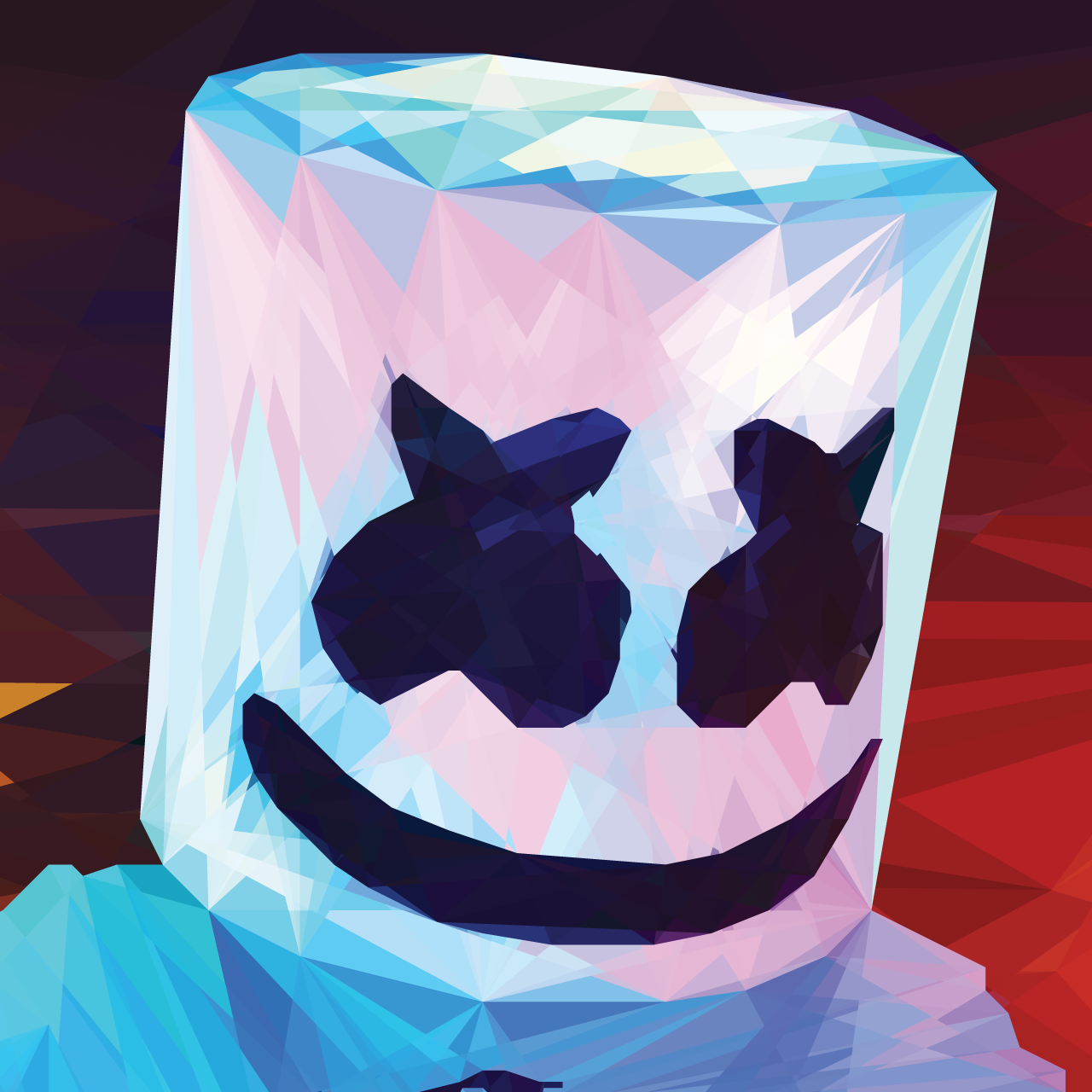 Marshmello, Low Poly by Michael Barcellos