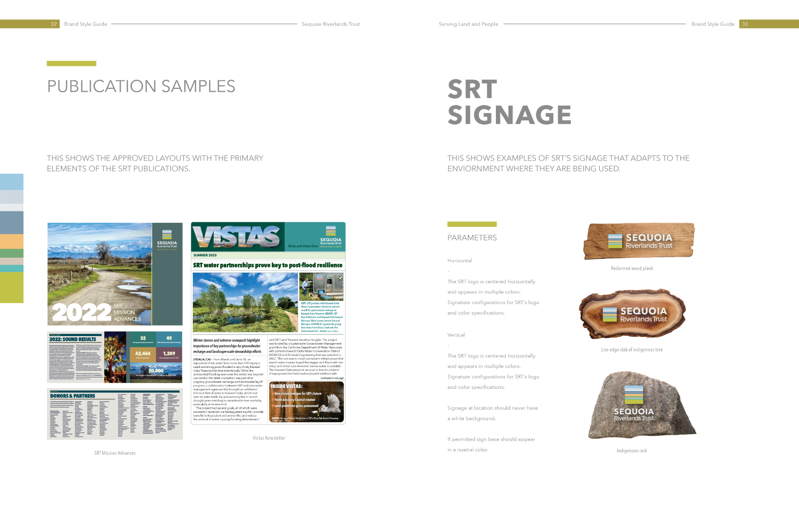 Sequoia Riverlands Trust Style Guide by Michael Barcellos