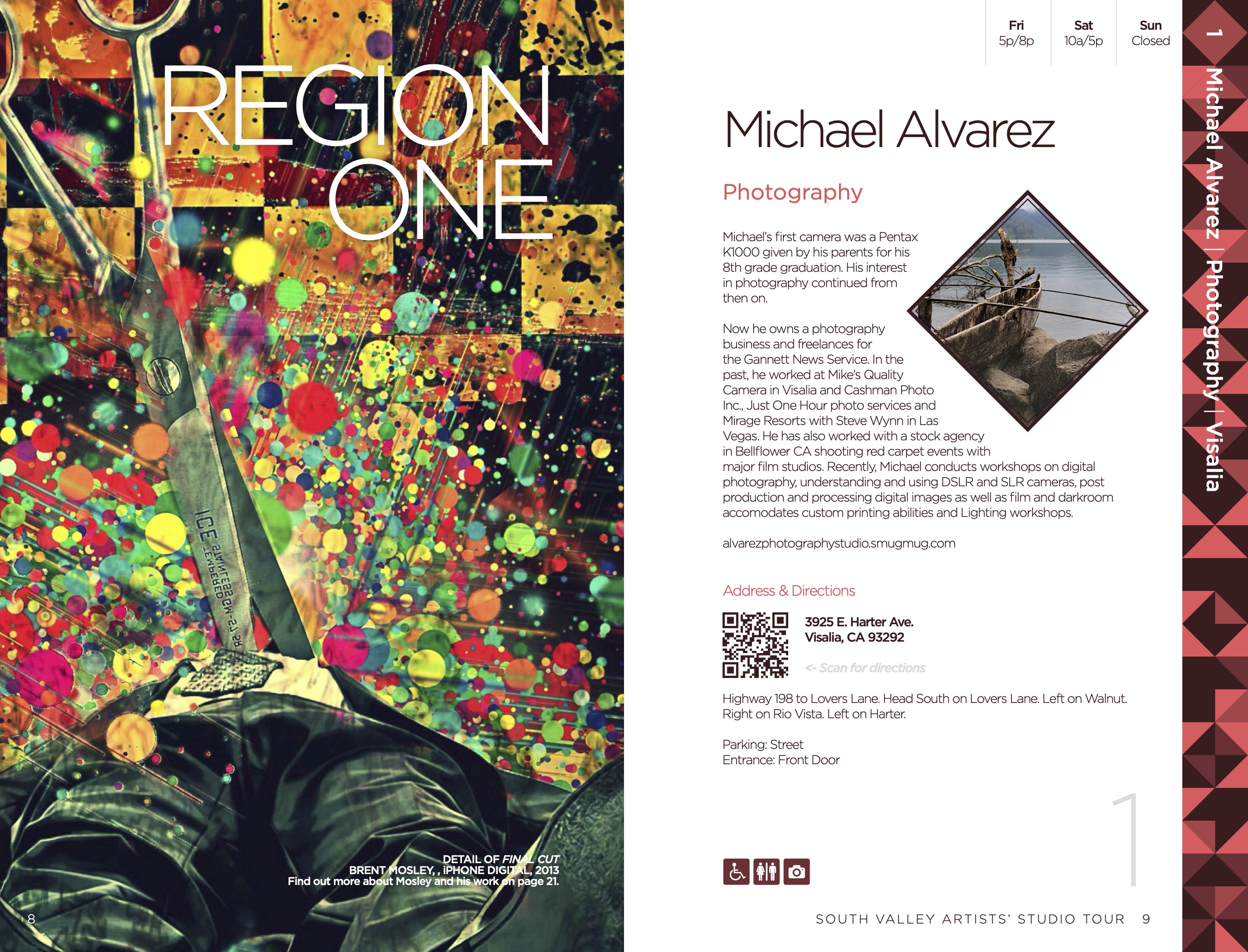 South Valley Artist's Studio Tour Publication Design by Michael Barcellos