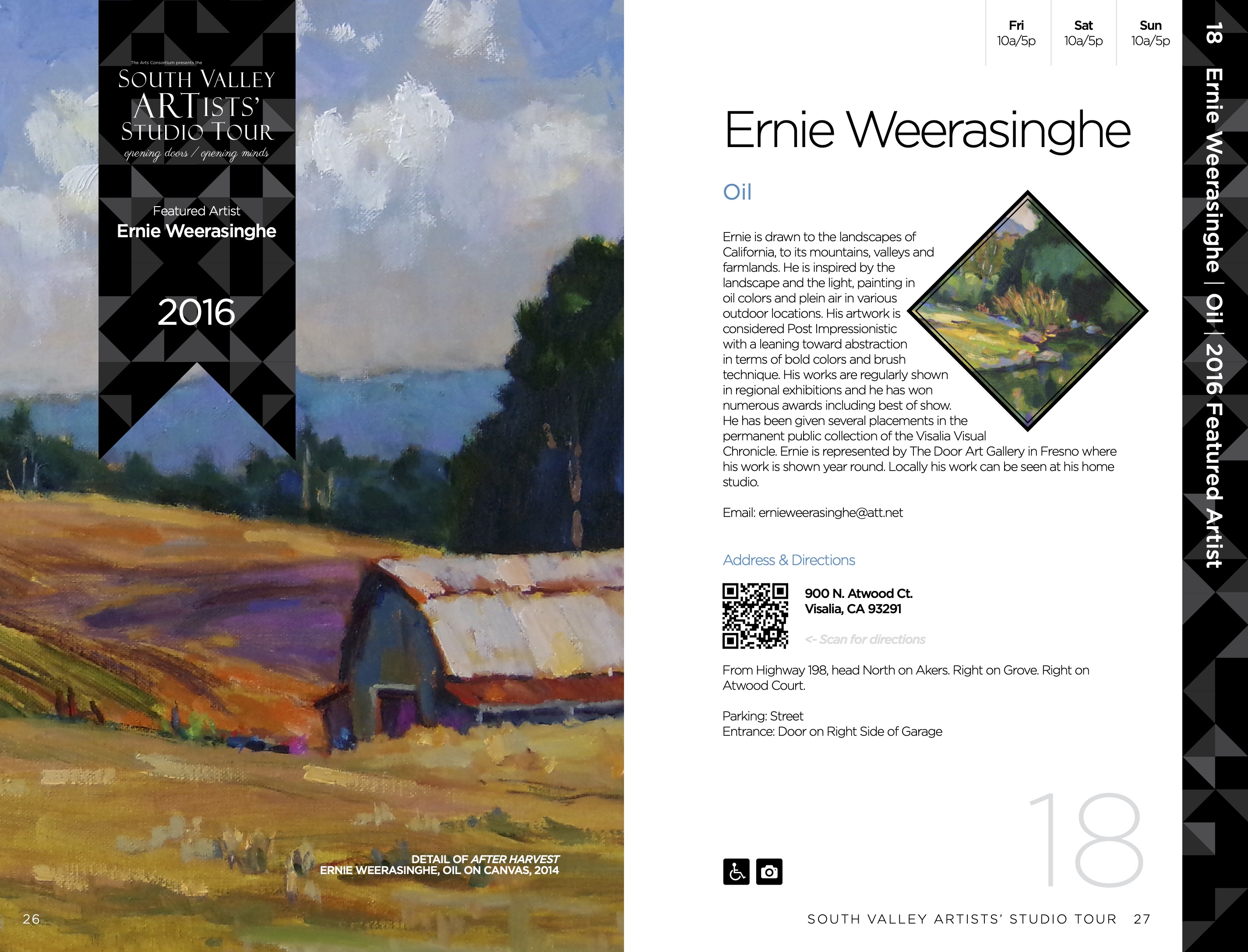 South Valley Artist's Studio Tour Publication Design by Michael Barcellos