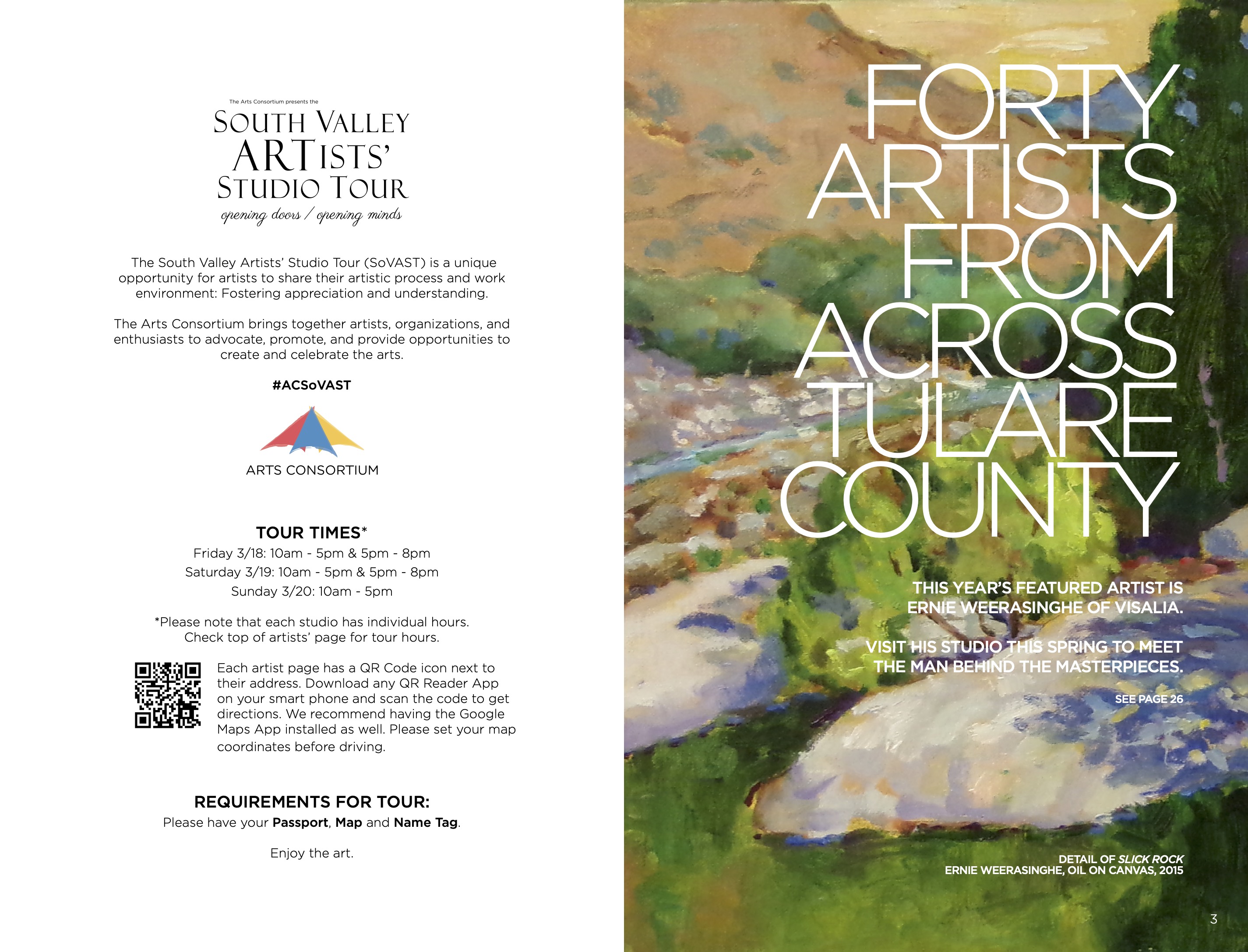 South Valley Artist's Studio Tour Publication Design by Michael Barcellos
