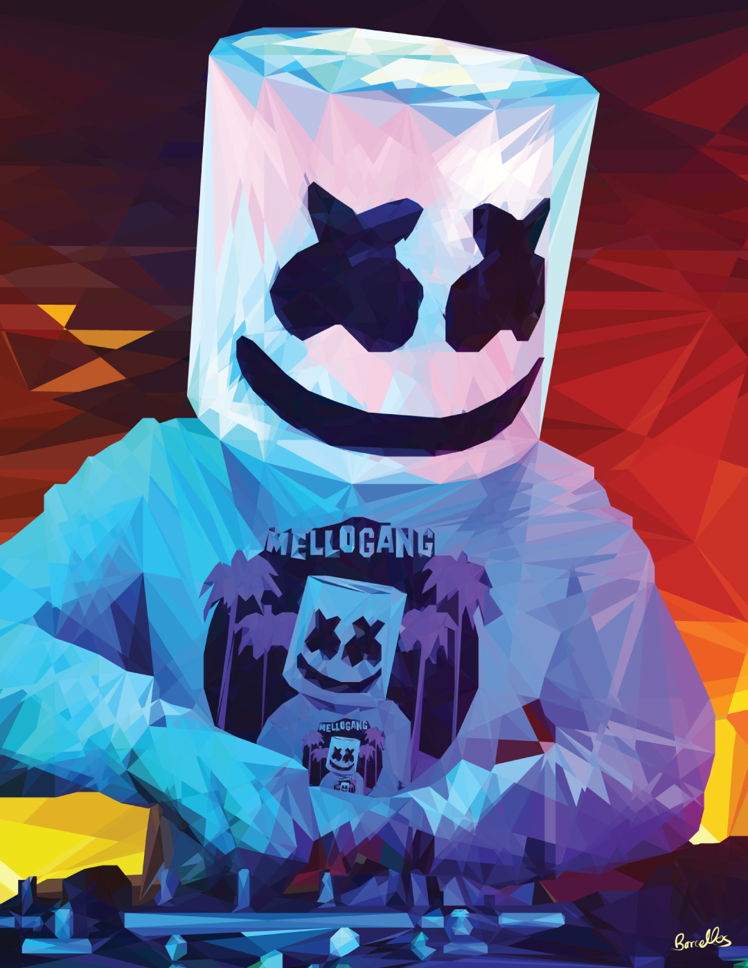Marshmello, Low Poly