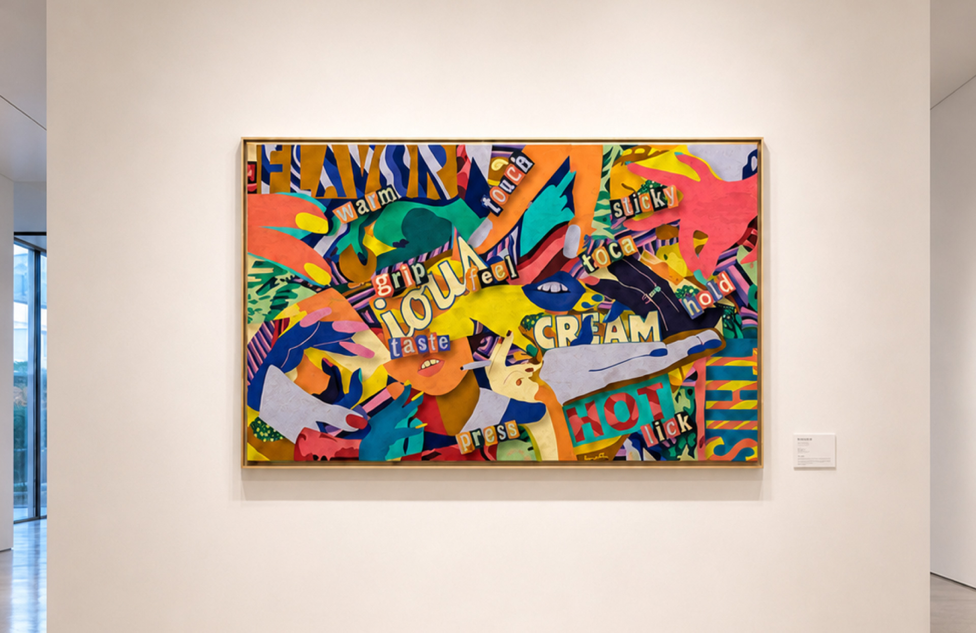 Alternate presentation of Tócame in gallery